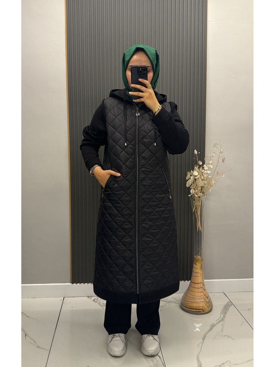Womans Kapitone Kap Kolları İplik