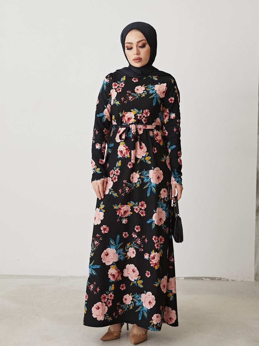 Modaefa Çiçek Desenli Elbise