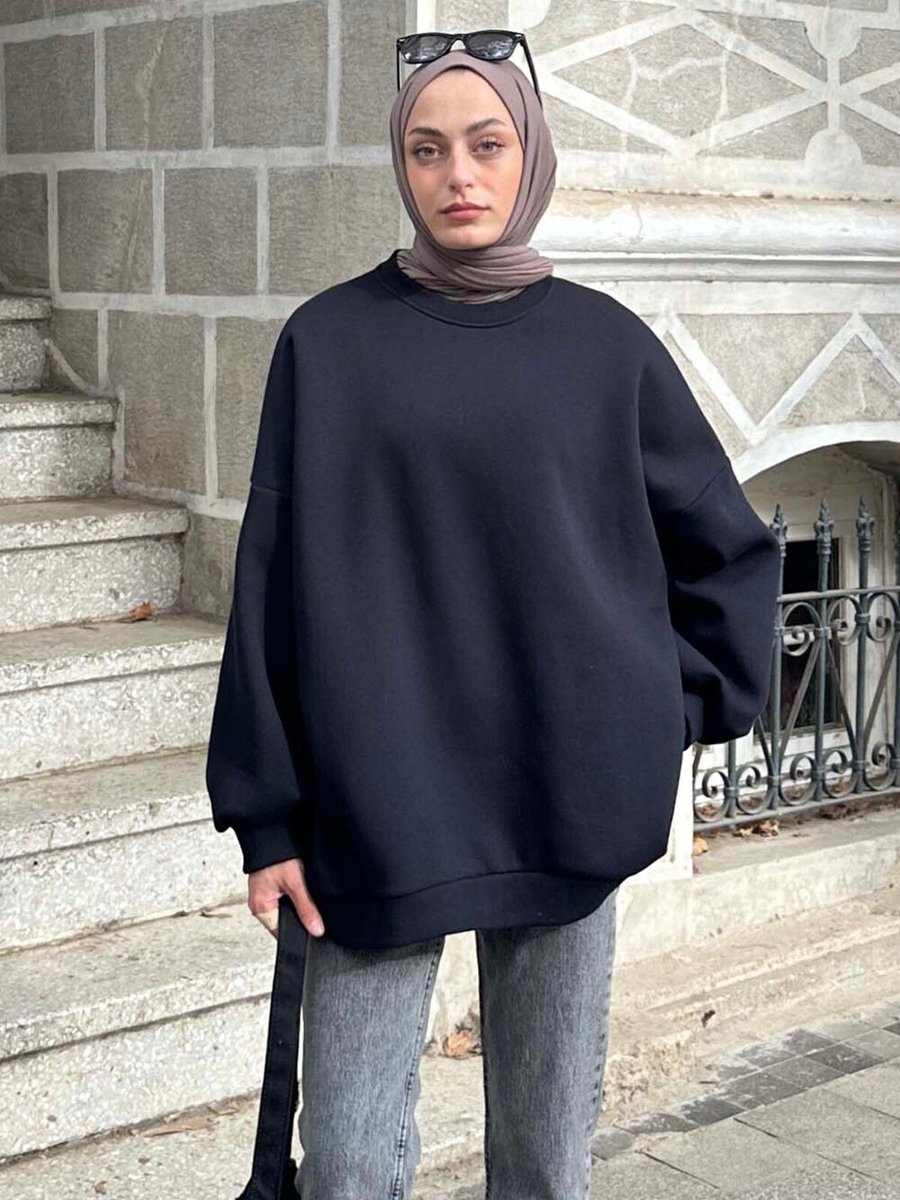 Lamelif Jasmin Bisiklet Yaka Oversize Sweat
