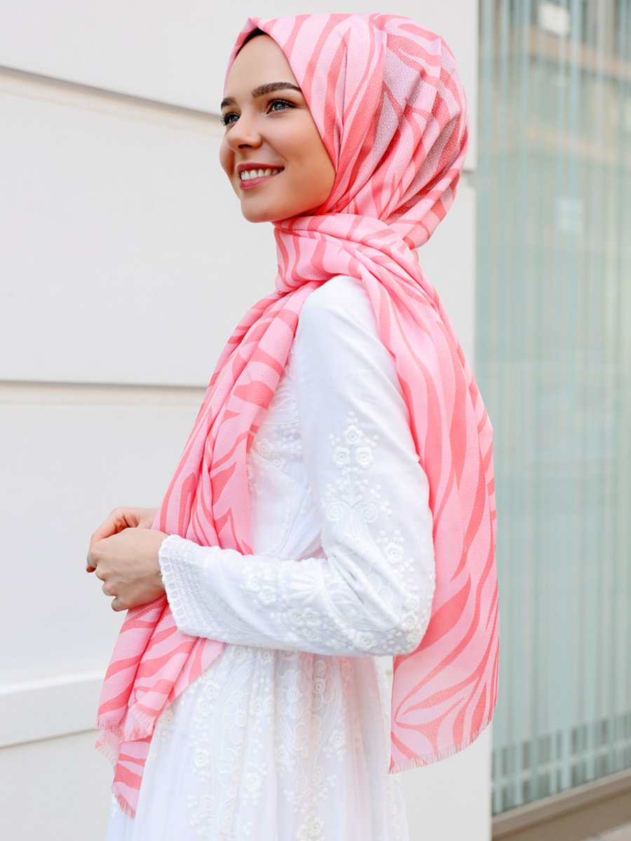 Şalevi Şal Evi Zebra Pembe