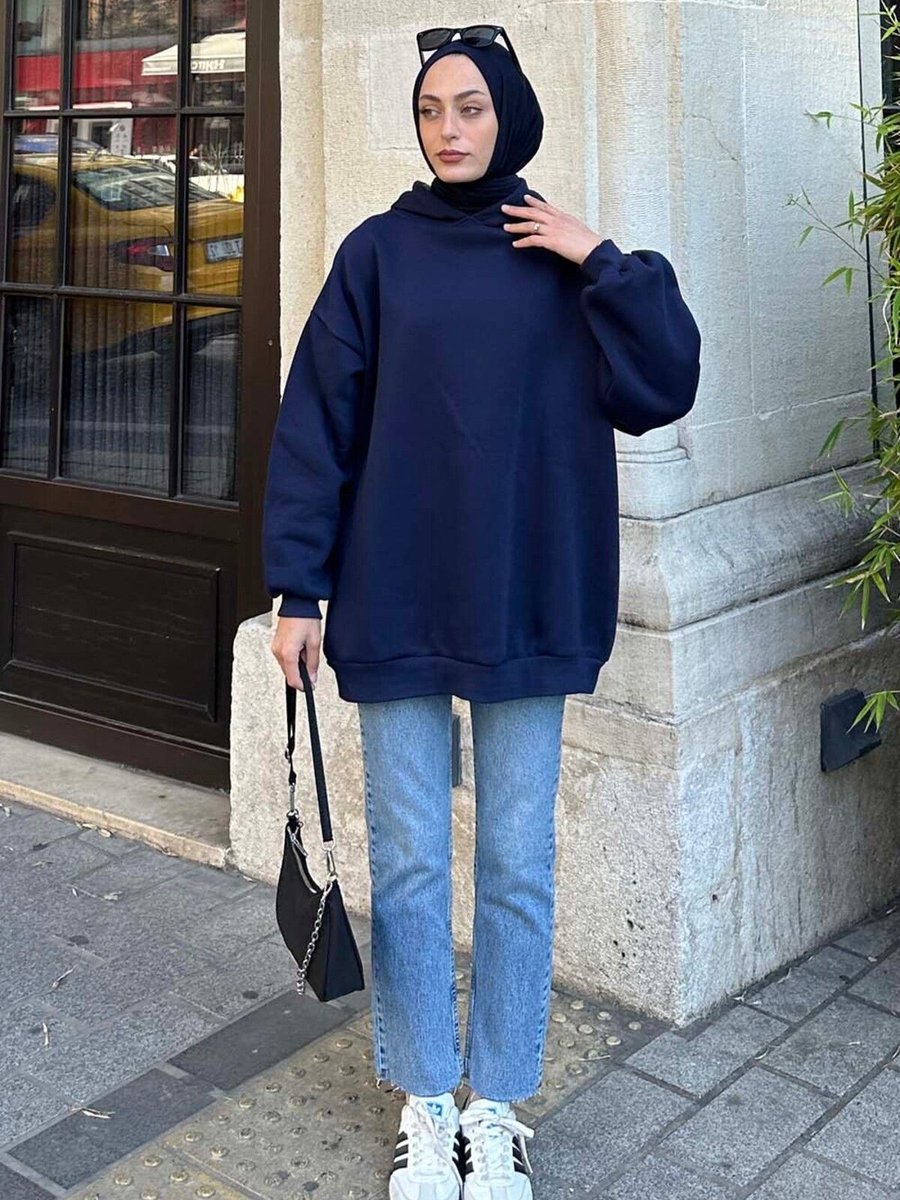 Lamelif Kapüşonlu Salaş Sweatshirt