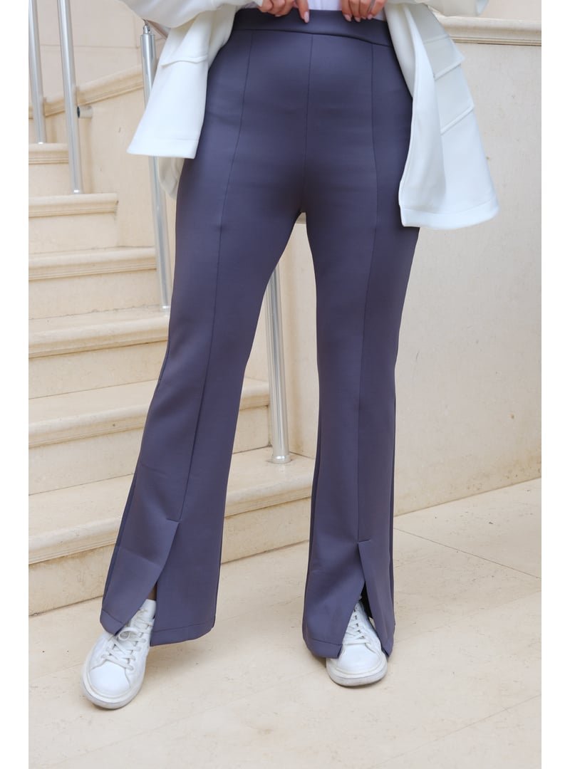 Locco Moda Füme Ön Yırtmaçlı Scuba Pantolon