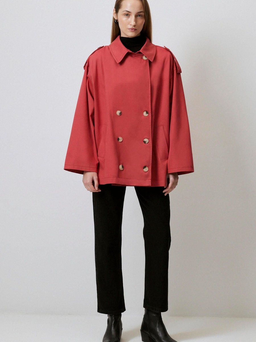 Touche Prive Kısa Gabardin Trençkot
