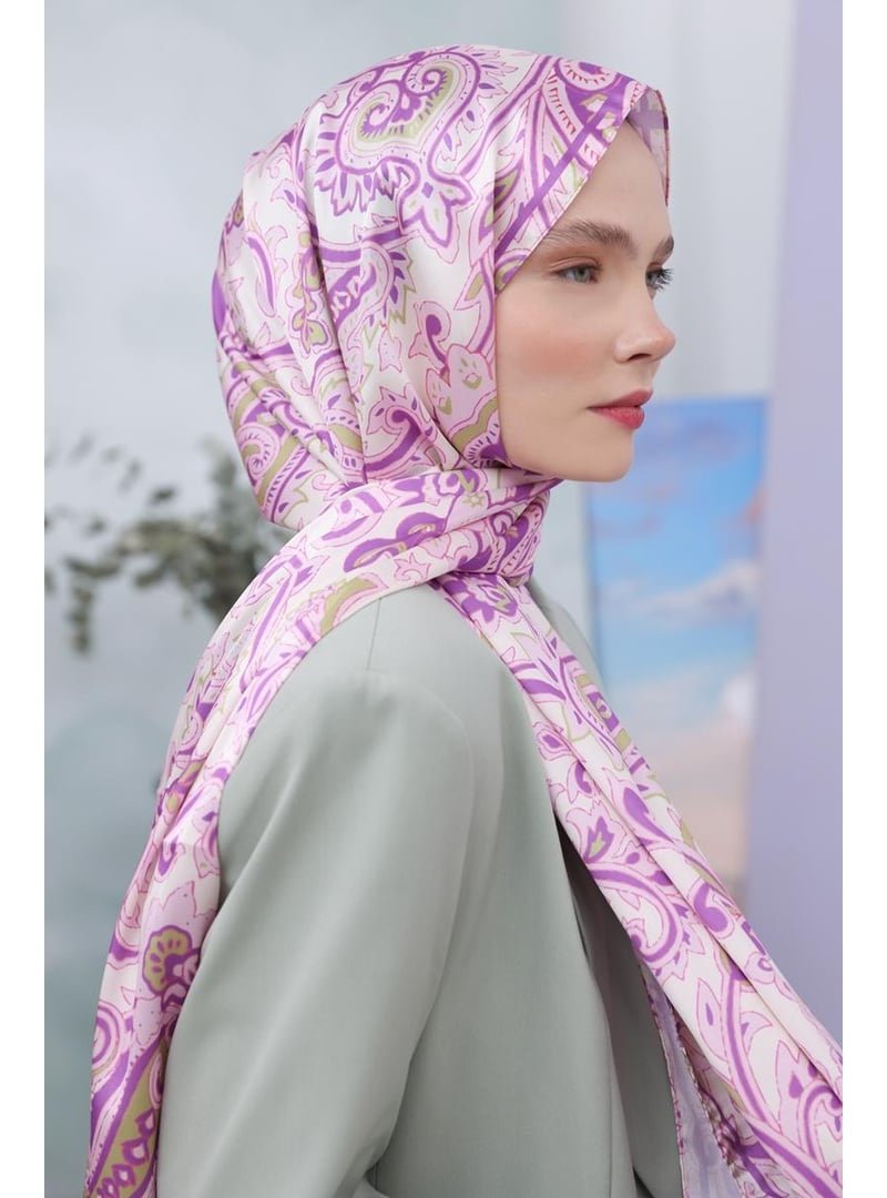 Allday Desenli Twill Şal Pembe Bej