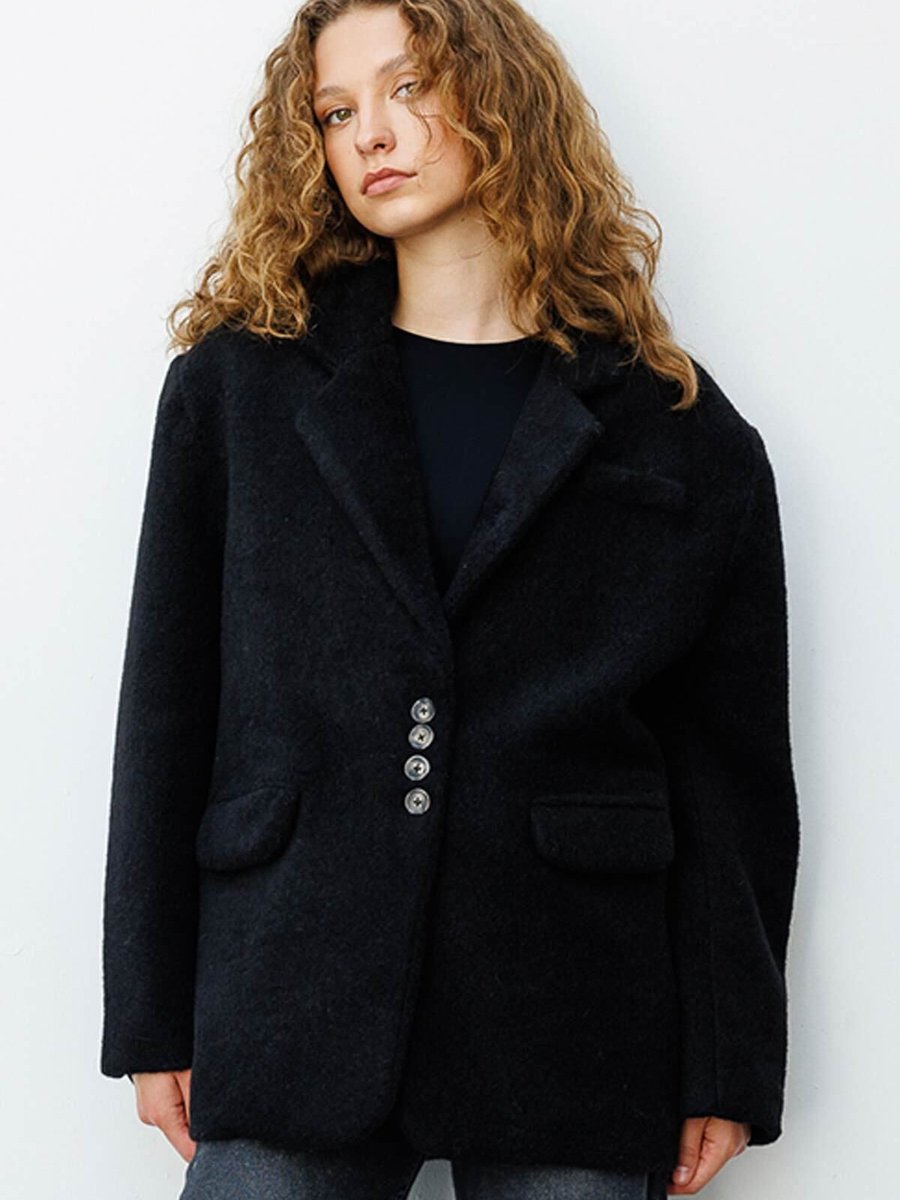 Hooopstore Alaska Kruvaze Siyah Blazer