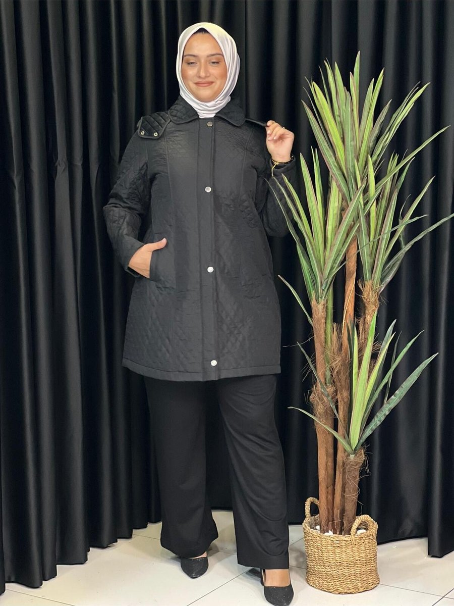 Butik Büyük Beden Kapitone Mont
