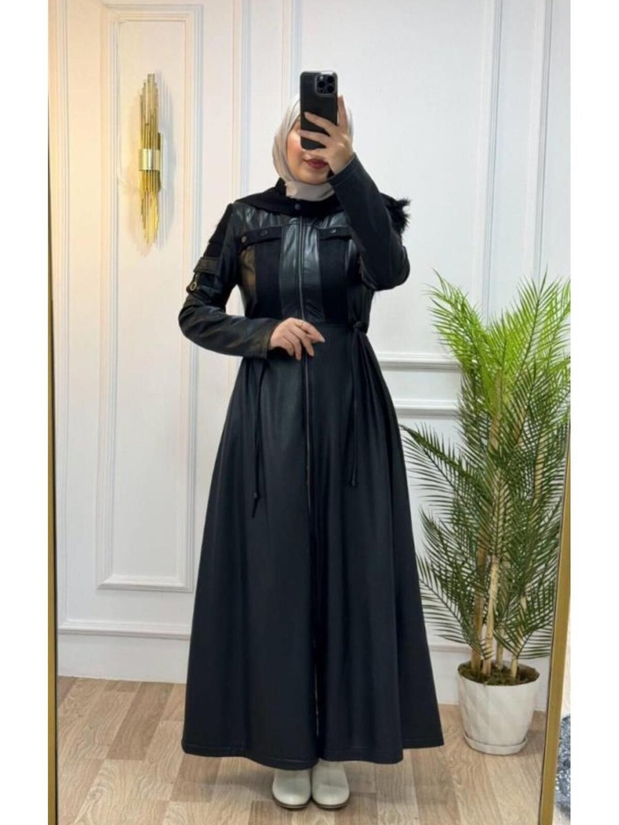 Tebrikler Tekstil Yeni Sezonlu Kadın Kışlık Yağmurluk Deri Trençkot Rahat Kesimli Günlük Kullanmaya Uygundur Model