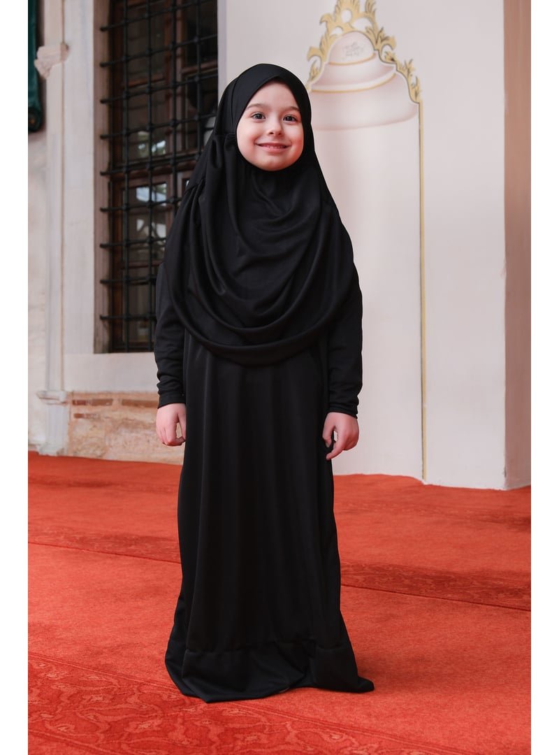 Locco Moda Siyah Çocuk Namaz Elbisesi