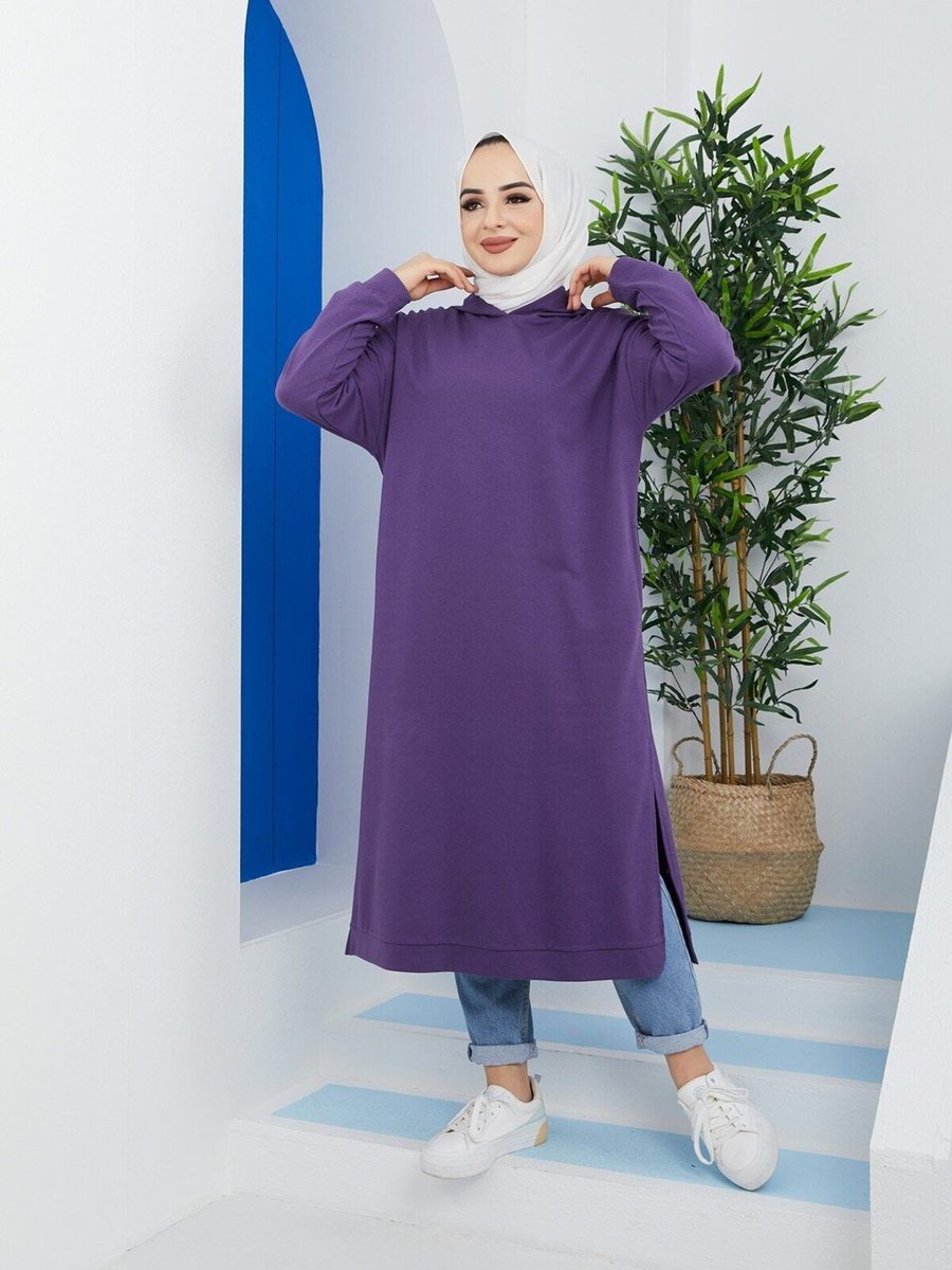 Bwest Kapüşonlu Sweatshirt Mor