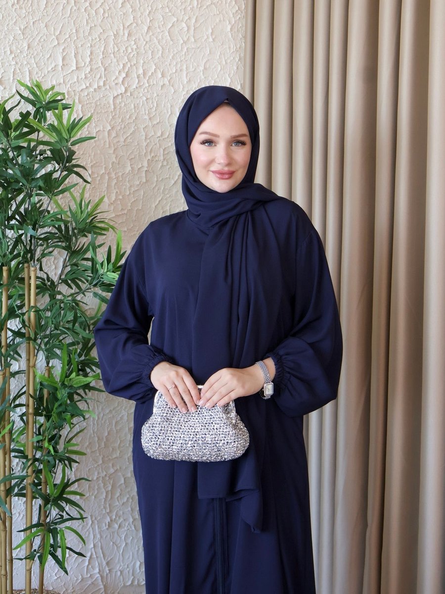 H Hijab Center Medine İpeği Şalı Birleşik Namaz Elbisesi