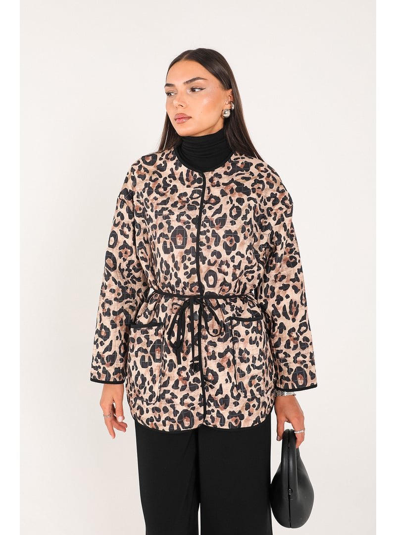 Melike Tatar Bej Kapitone Leopar Mont