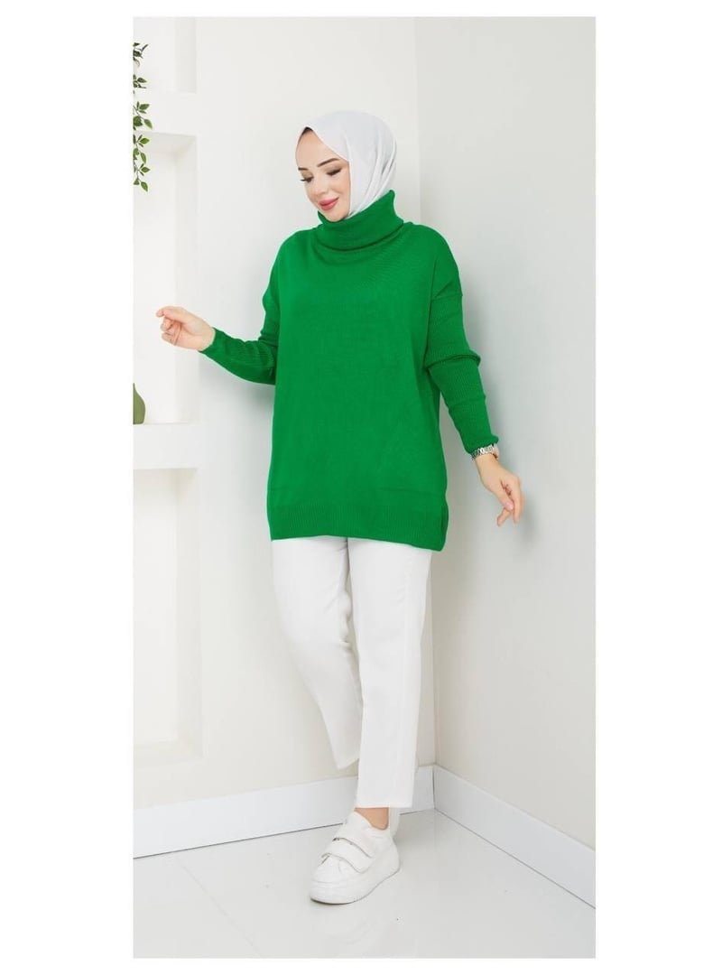 Nergis Neva Balıkçi Yaka Cepli Triko Tunik