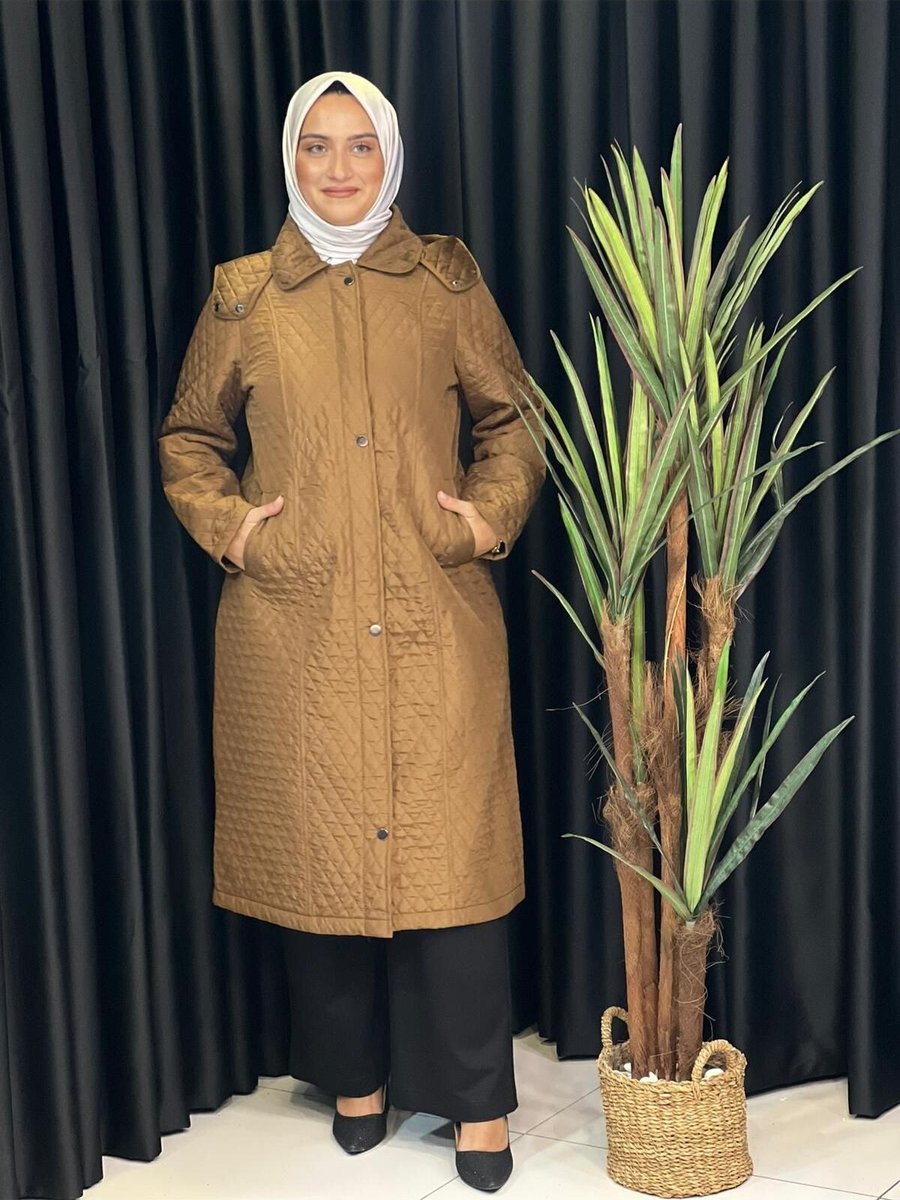 Butik Büyük Beden Kapitone Kaban