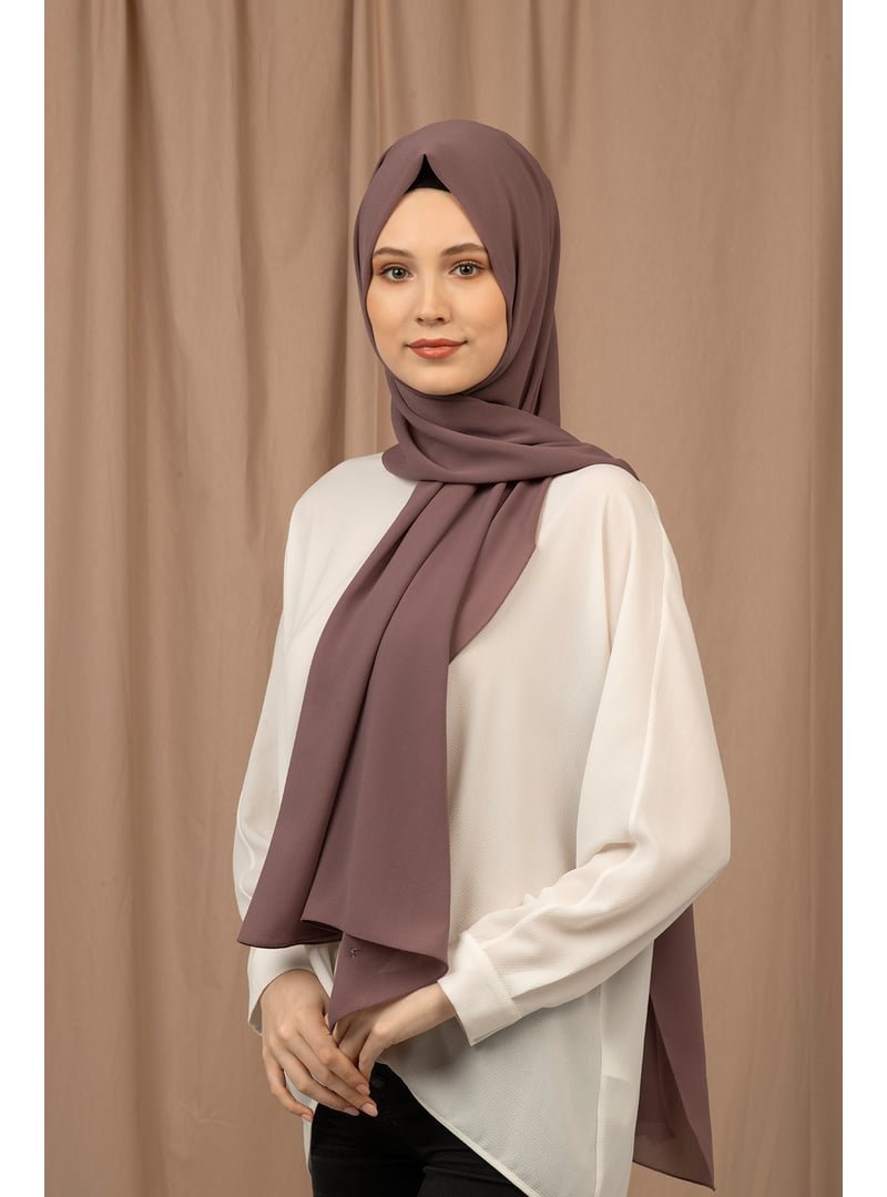 ŞALESS Gül Kurusu Krep Şal