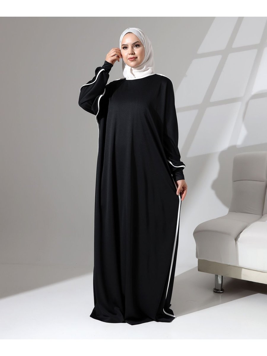 Berel Moda Manşetli Ve Biye Detaylı Namaz Elbisesi