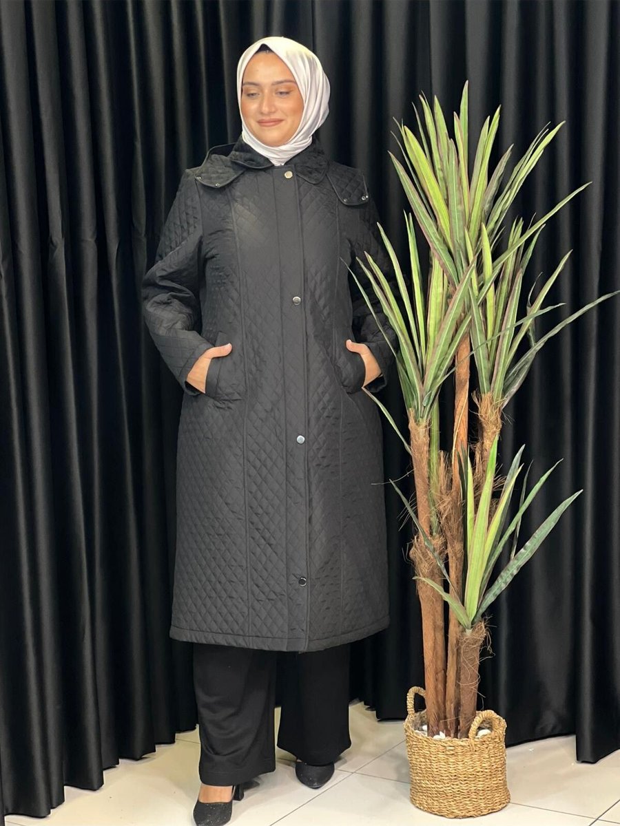 Butik Büyük Beden Kapitone Kaban