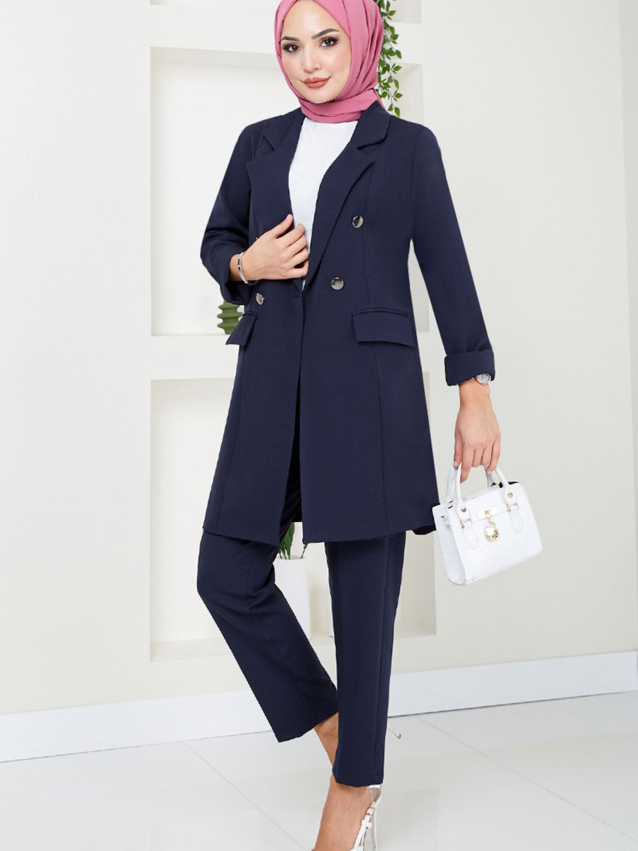 Modamerve Blazer Ceketli Takım M Laci