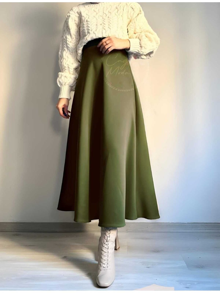 Cng Moda Puf Scuba Kloş Etek