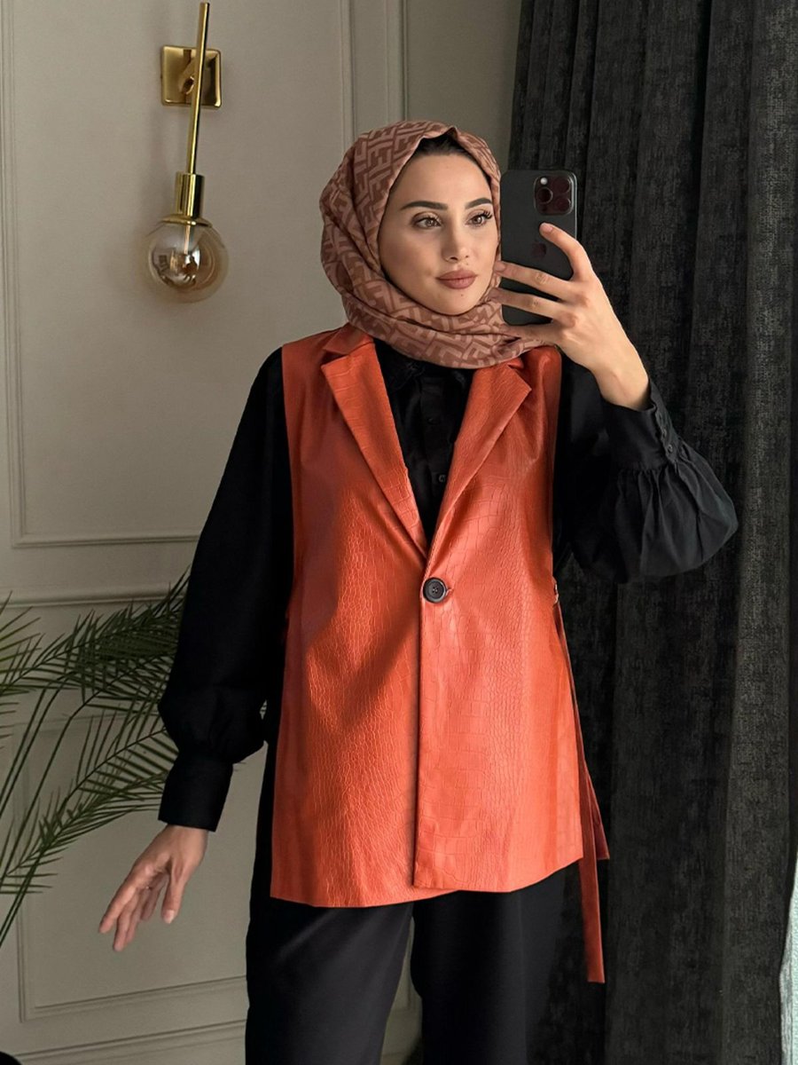 Tesemoda Deri Yelek