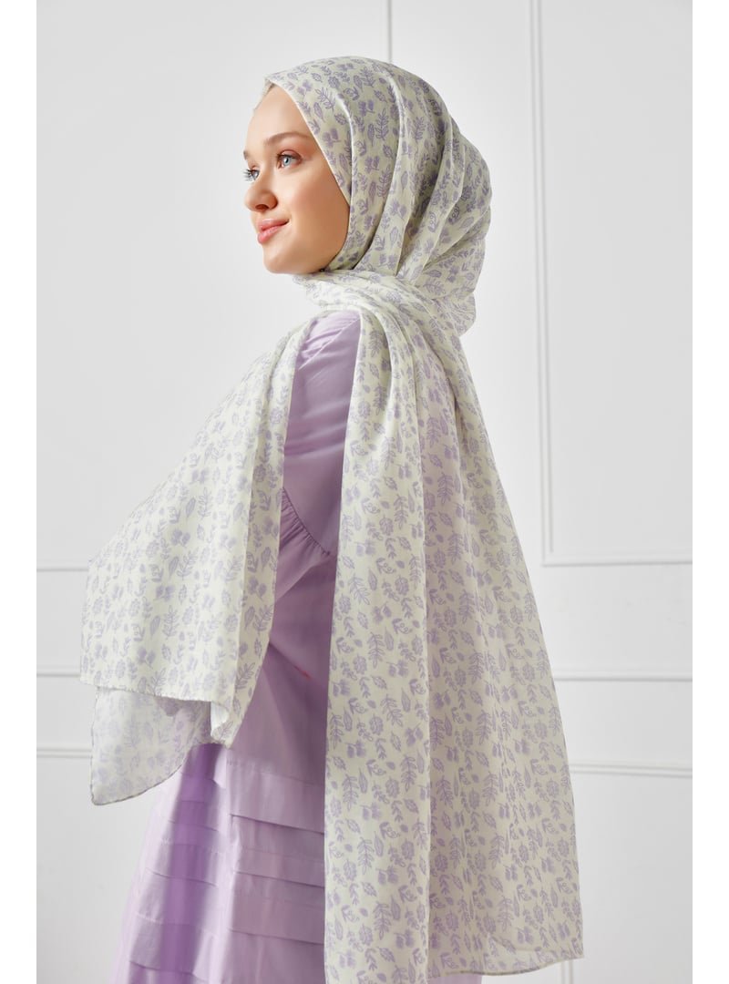 ŞALESS Lila Desenli Şal