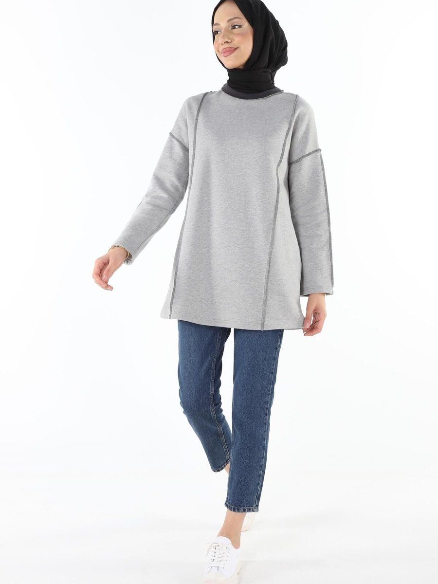 Plistre Karyoka Dikişli Basic Sweatshirt