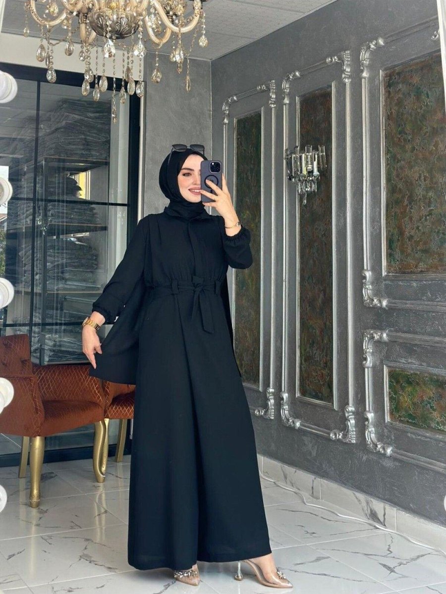 Zümra Tesettür Moda Tasarım Tulum Siyah Beden