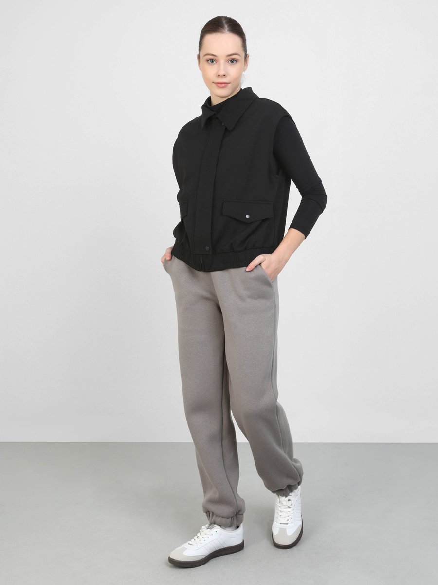Benin Gri Şardonlu Jogger Pantolon