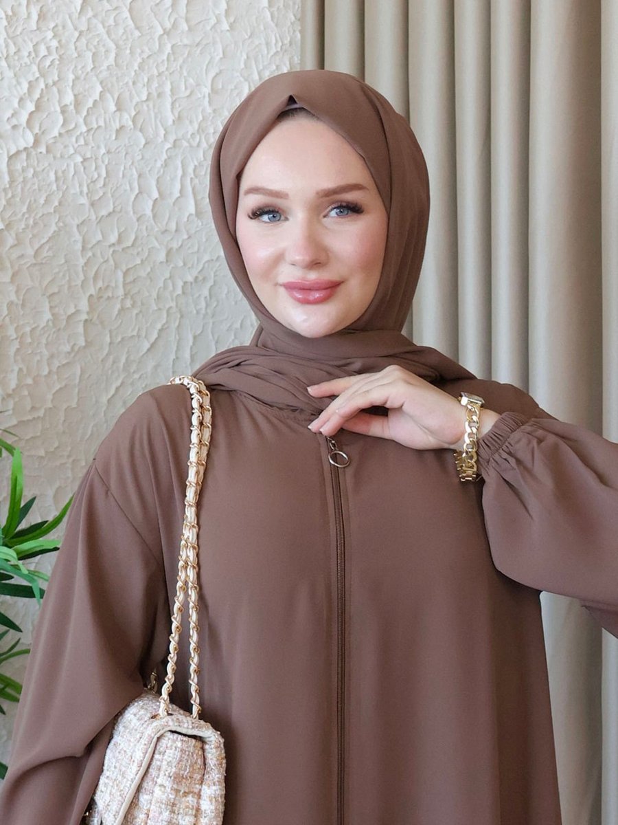 H Hijab Center Medine İpeği Şalı Birleşik Namaz Elbisesi