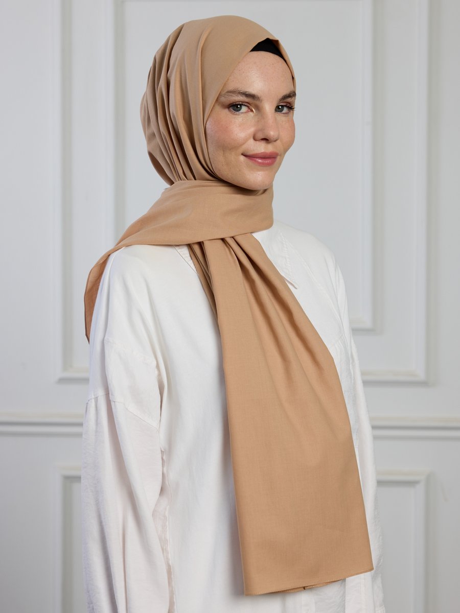 Pure Scarfs Latte Pure Pamuk Şal