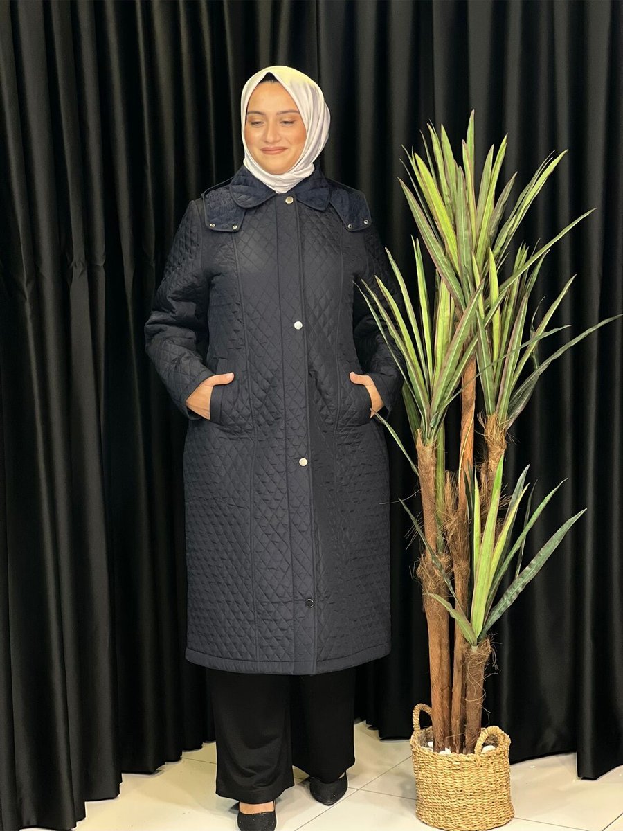 Butik Büyük Beden Kapitone Kaban