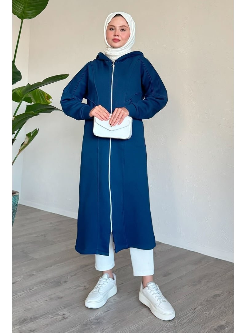 InStyle Çift Cepli Önden Fermuarlı Koyu Mavi Kap