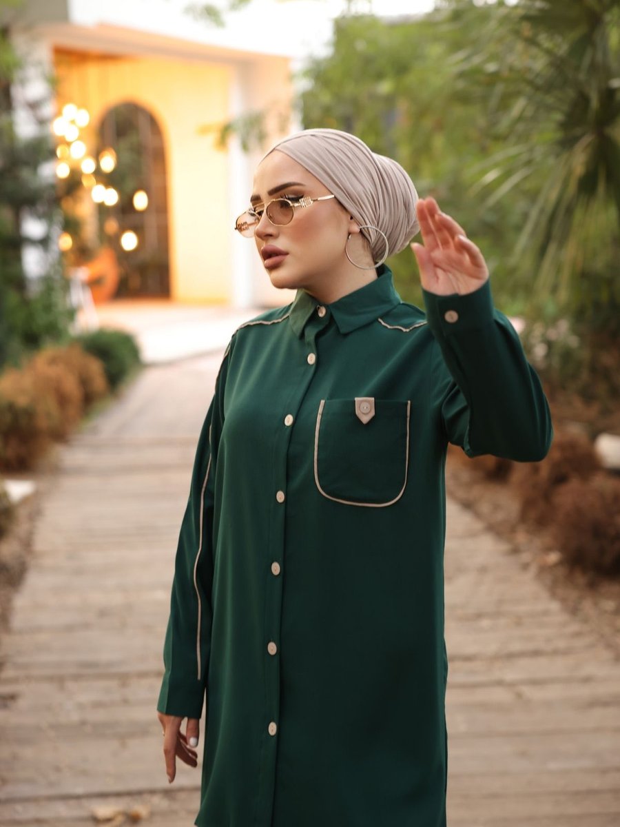 Prof Moda Kadın Tesettür Takım İkilli Gömlek Pantalon
