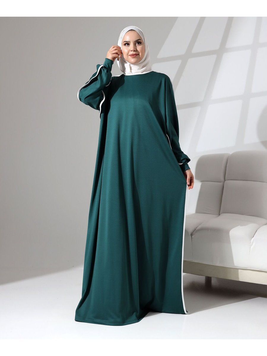 Berel Moda Manşetli Ve Biye Detaylı Namaz Elbisesi