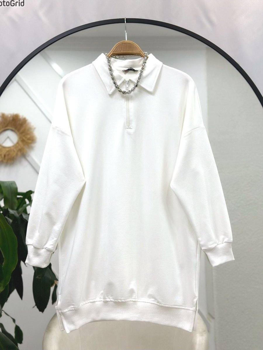 Yedilale Gömlek Yakalı Basic Sweat