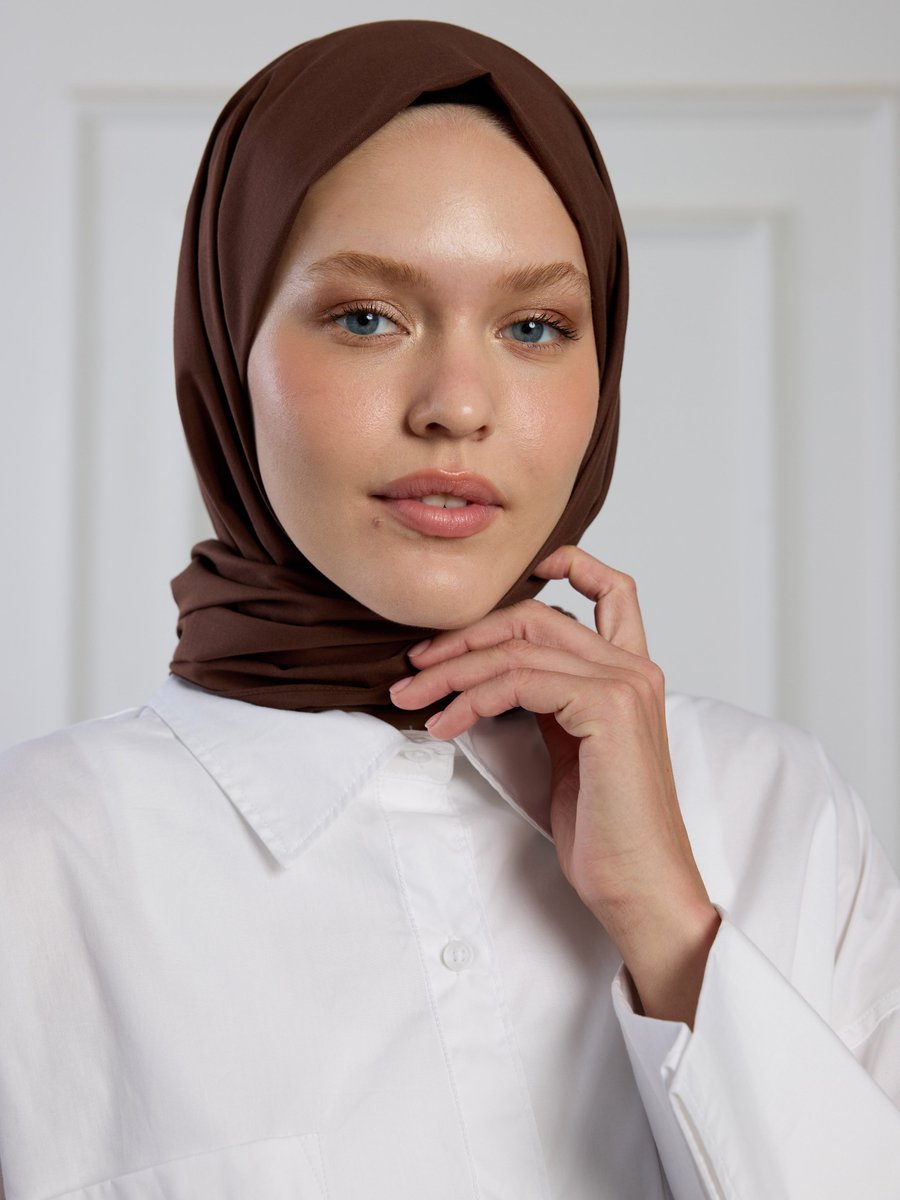 Pure Scarfs Kahverengi Pure Pamuk Şal