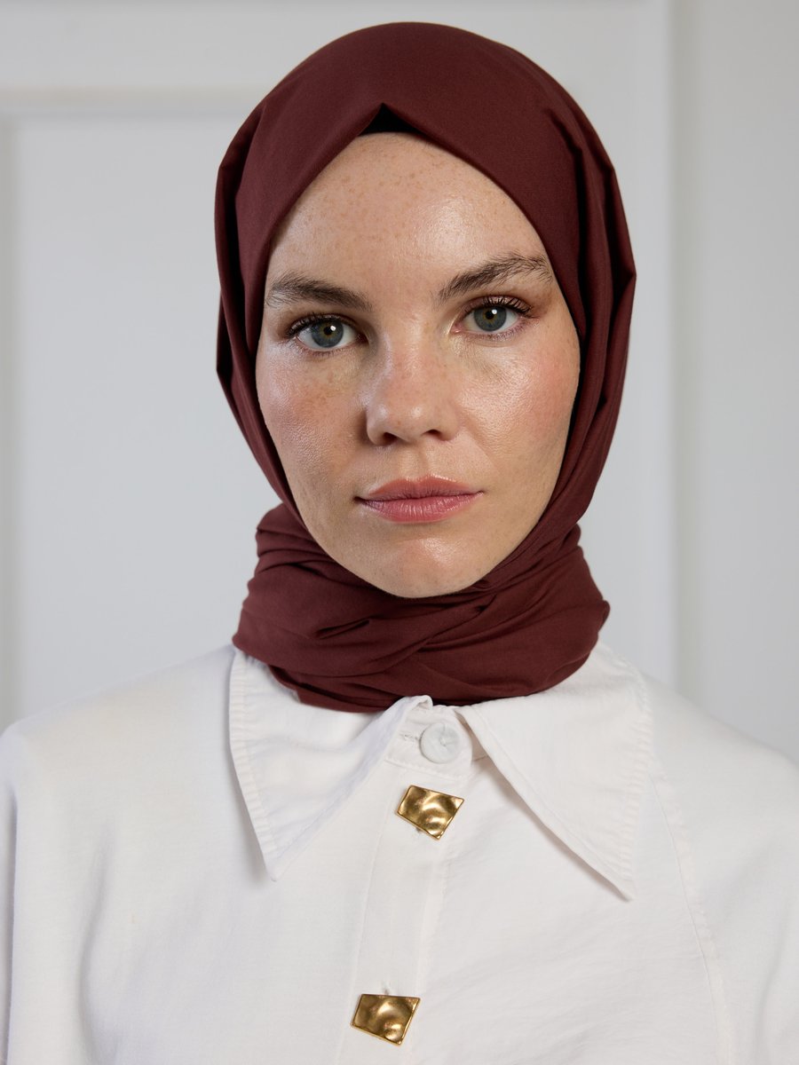 Pure Scarfs Pure Pamuk Şal Çikolata