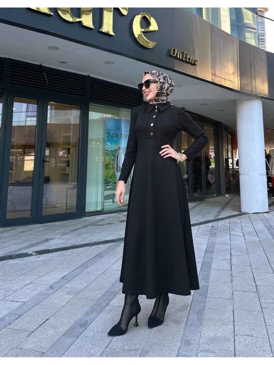 Hare Butik Jamie Gömlek Yaka Elbise