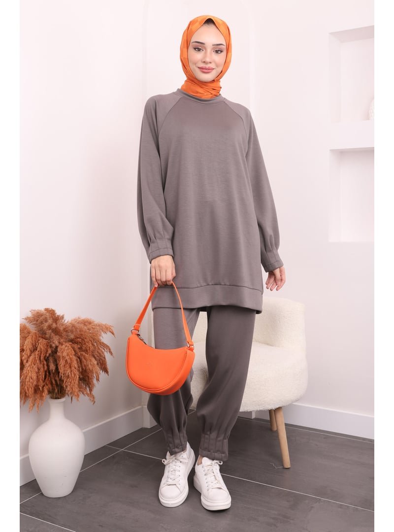 İmaj Butik Füme Kol Ve Paça Nervürlü Oys Takım
