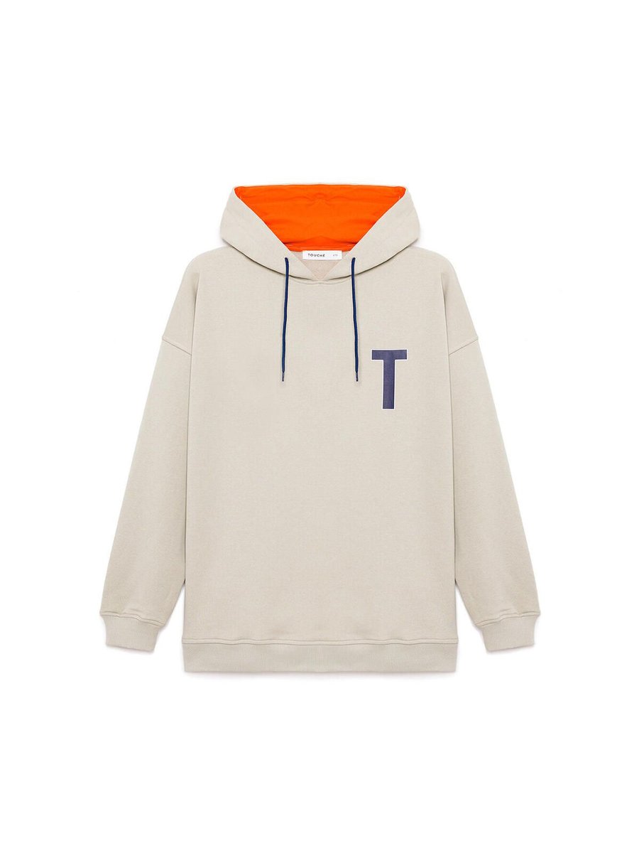 Touche Prive Harf Baskılı Oversıze Sweatshırt