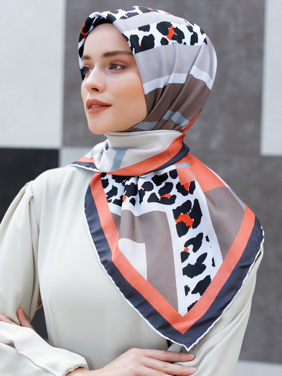 Şalevi Şal Evi Toprak Twill Eşarp Renkli