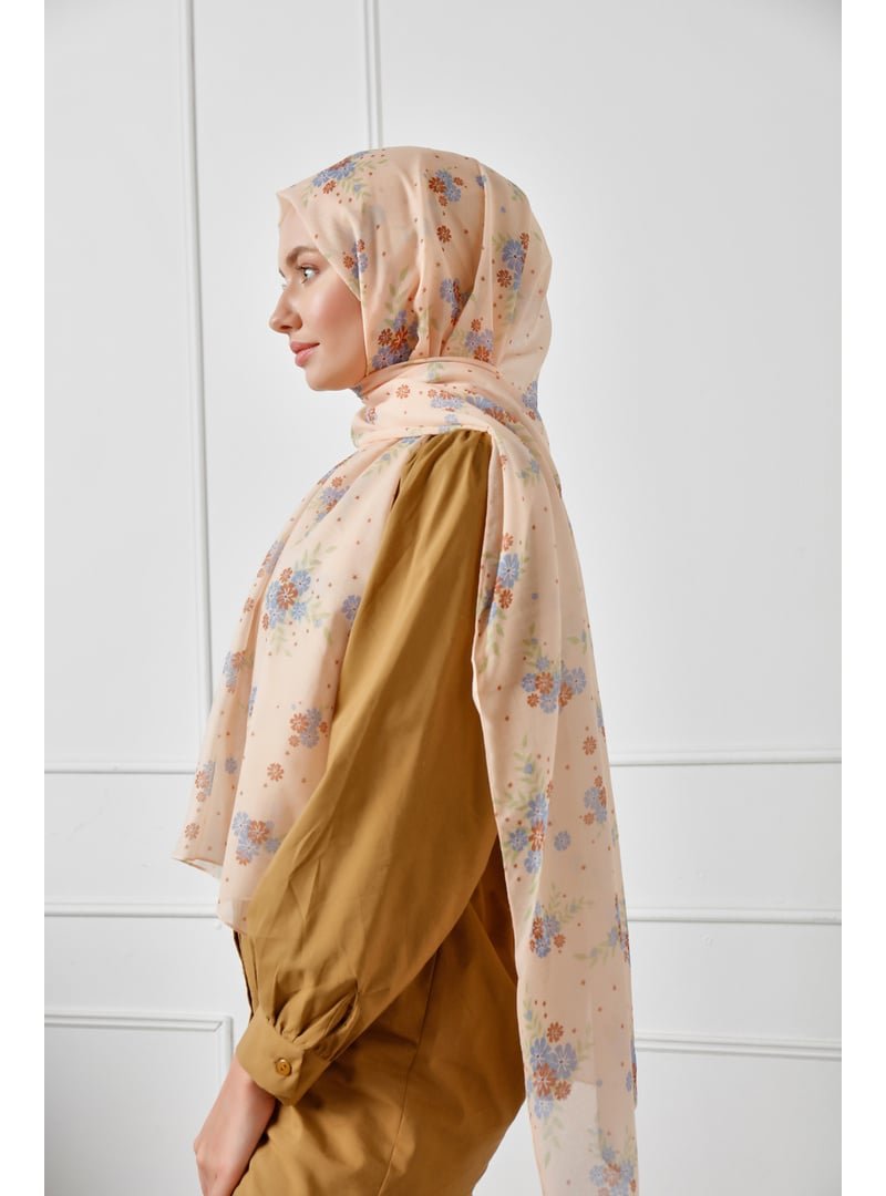 ŞALESS Bej Desenli Şal