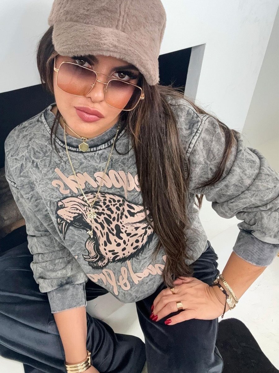 Sohotique By P Gri Leopar Baskılı Sweatshirt