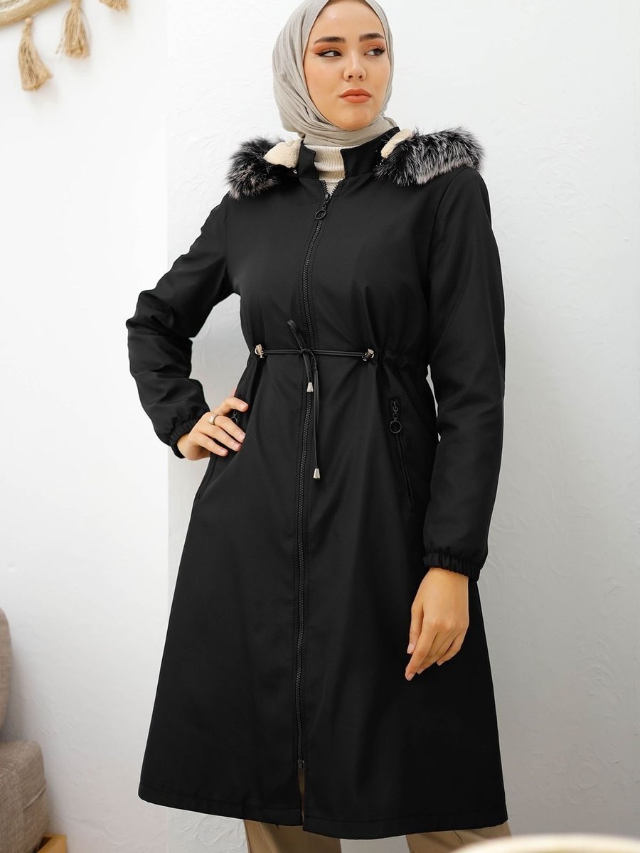 Instyle Içi Polar Geçirmez Mont Siyah