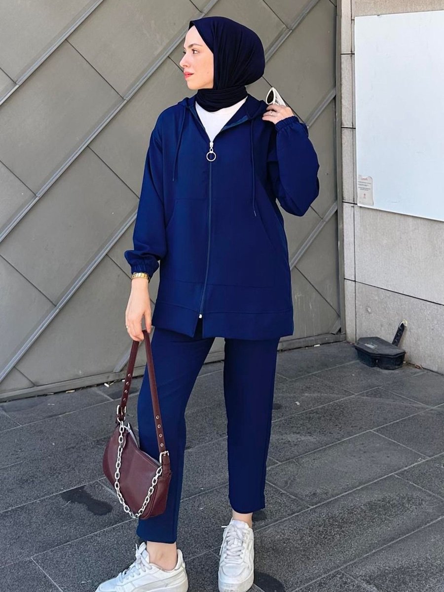 Lamelif Bonita Fermuarlı Scuba Takım