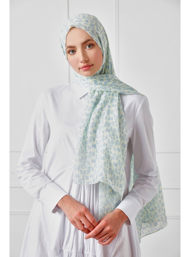 ŞALESS İndigo Desenli Şal