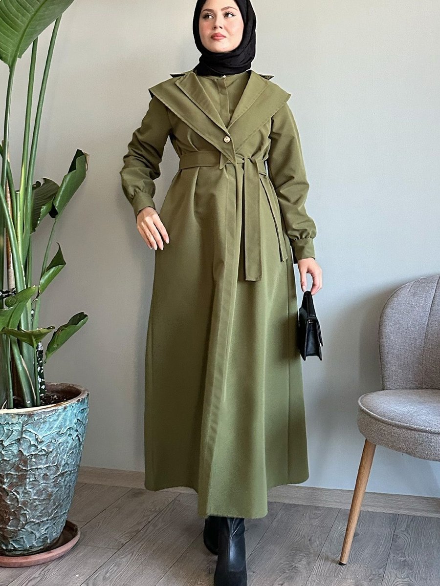 Instyle Bolerolu Kemerli Haki Trençkot