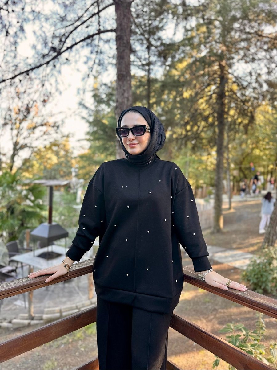 Yequn Siyah Taşlı İkili Takım