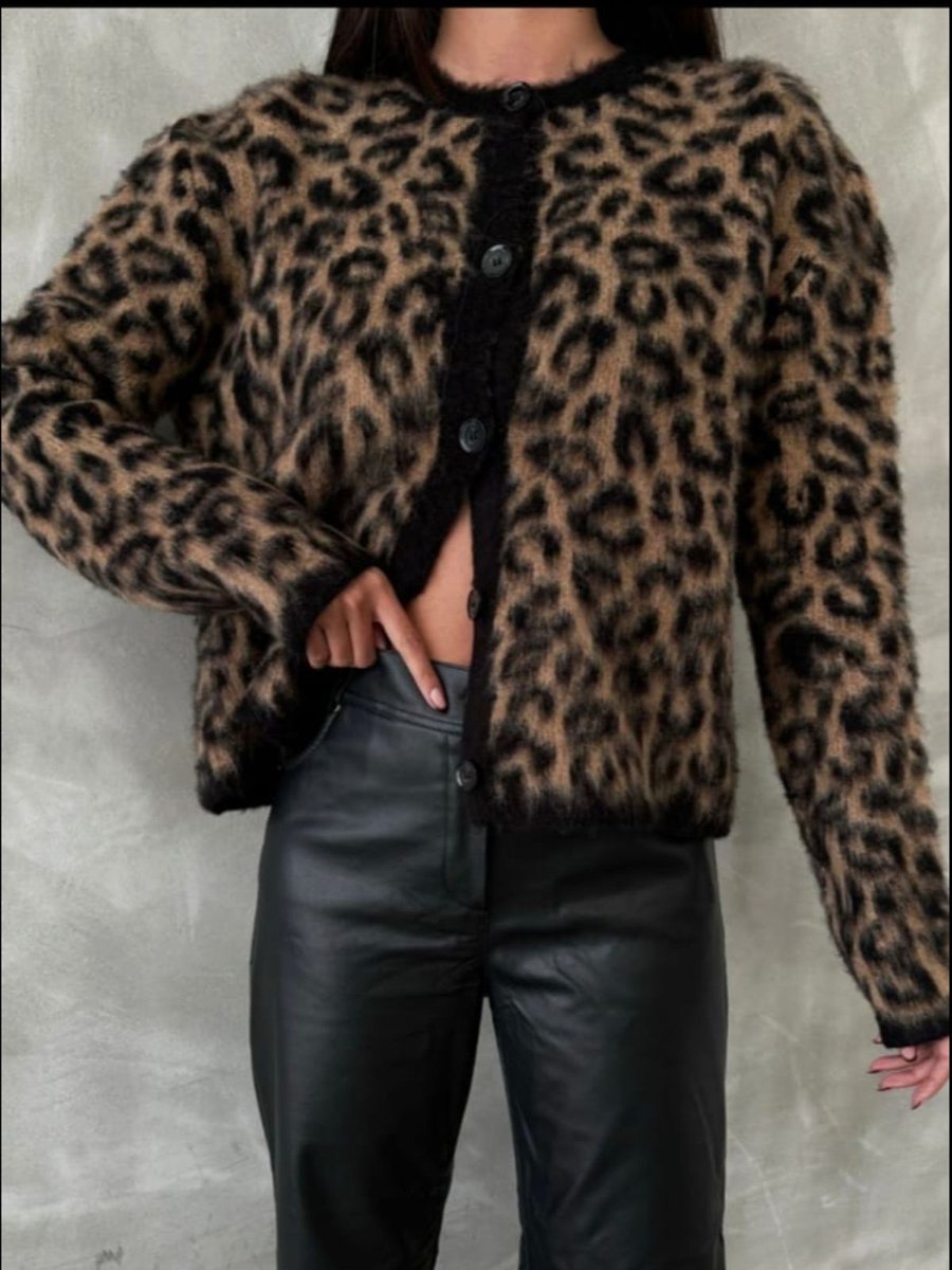 Bermextriko Leoparlı Hırka