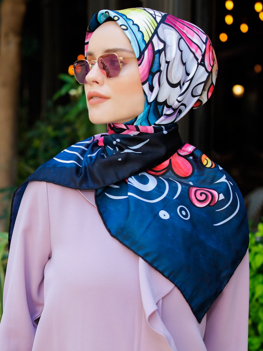Şalevi Şal Evi Dondurma Twill Eşarp Renkli