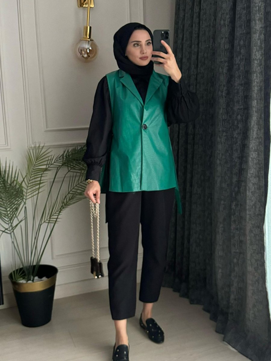 Tesemoda Deri Yelek